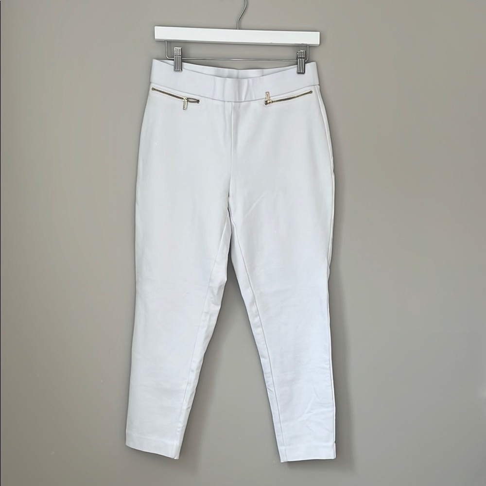 Michael Kors White Straight Leg Pants